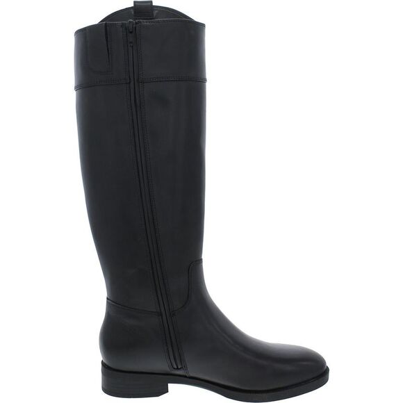 Vionic Womens Phillipa Black Leather Tall Riding Knee-High Boots Shoes NWT